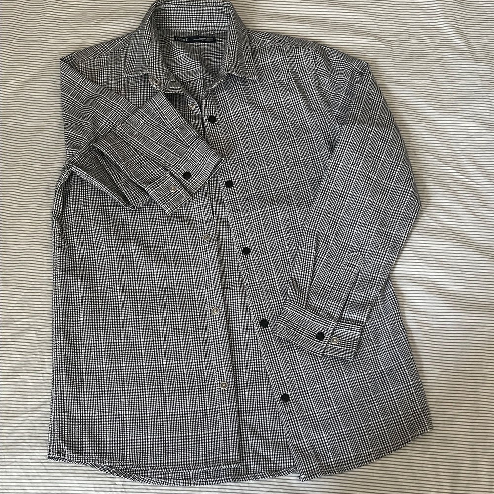 Next Black and White Checkered Kids Casual Dress